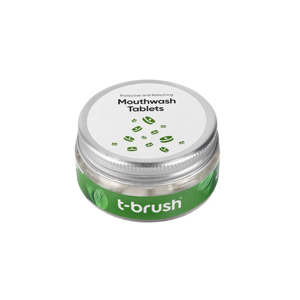 T-Brush - Koruyucu Ve Ferahlatıcı Ağız Çalkalama Tableti Vegan - 75 Tablet