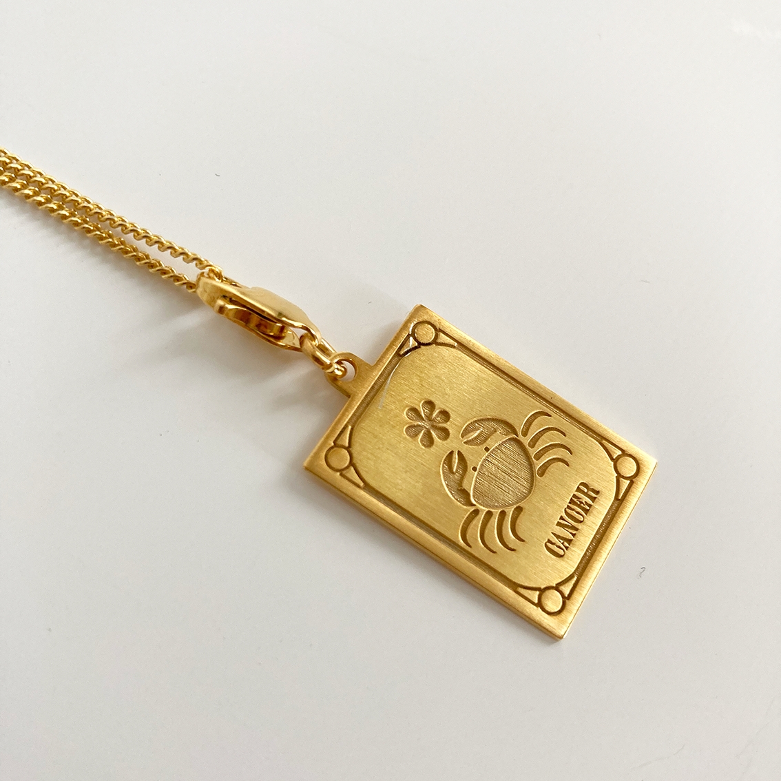 Golden Days Ahead Cancer Zodiac Necklace hipicon