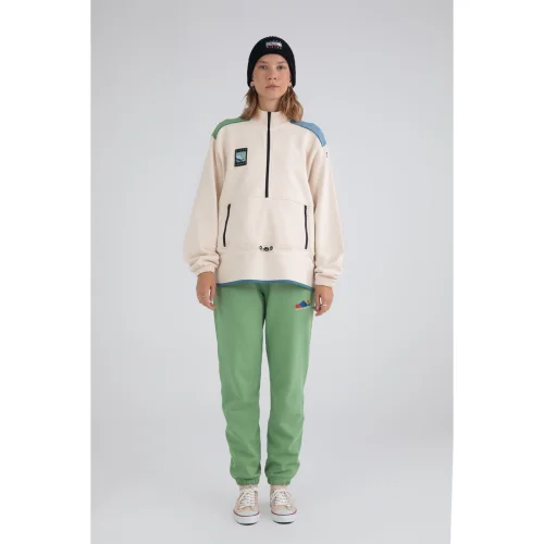 Fifty Pieces - Woman Half Zippeoversize Sweatshirt