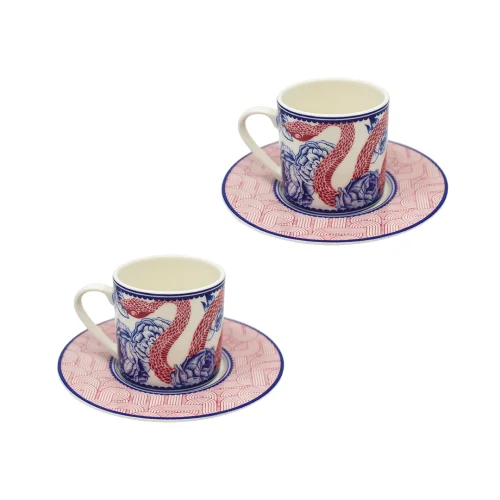 Gorgo Iruka - Coffee Cup Set Of 2 Rose Of Medusa