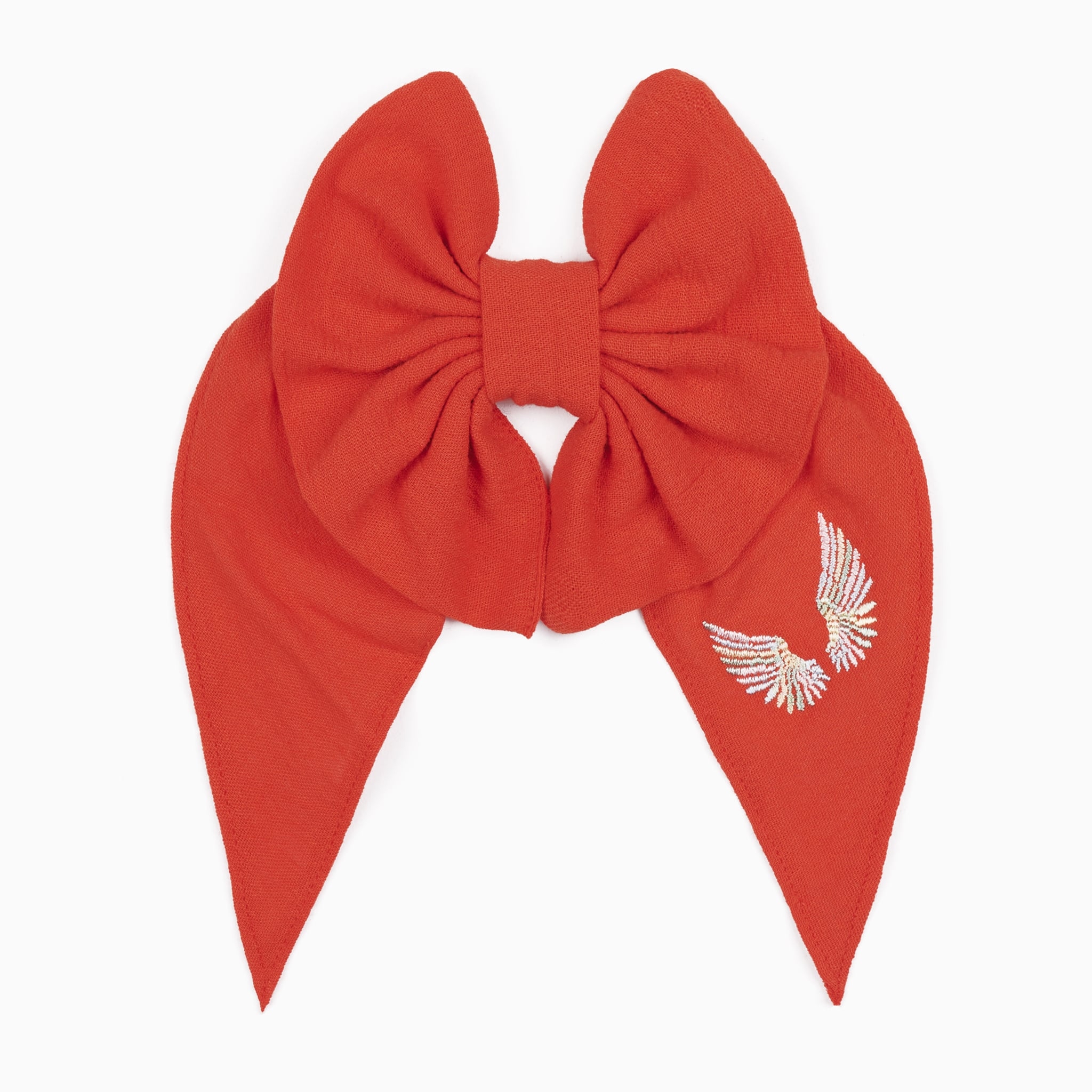 Embroidery Bow Hair Clip