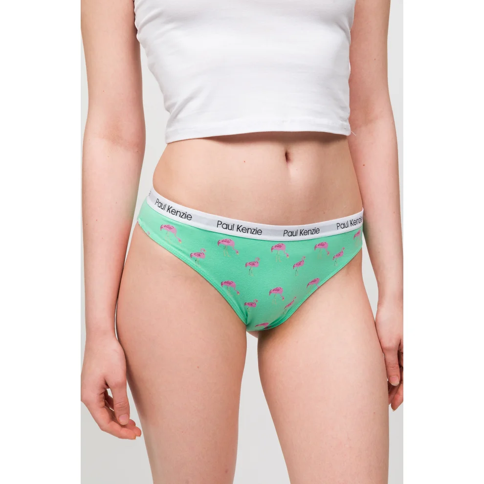 Paul Kenzie - Patterned Women's Slip Panties - Couple Collection Pink Birdy