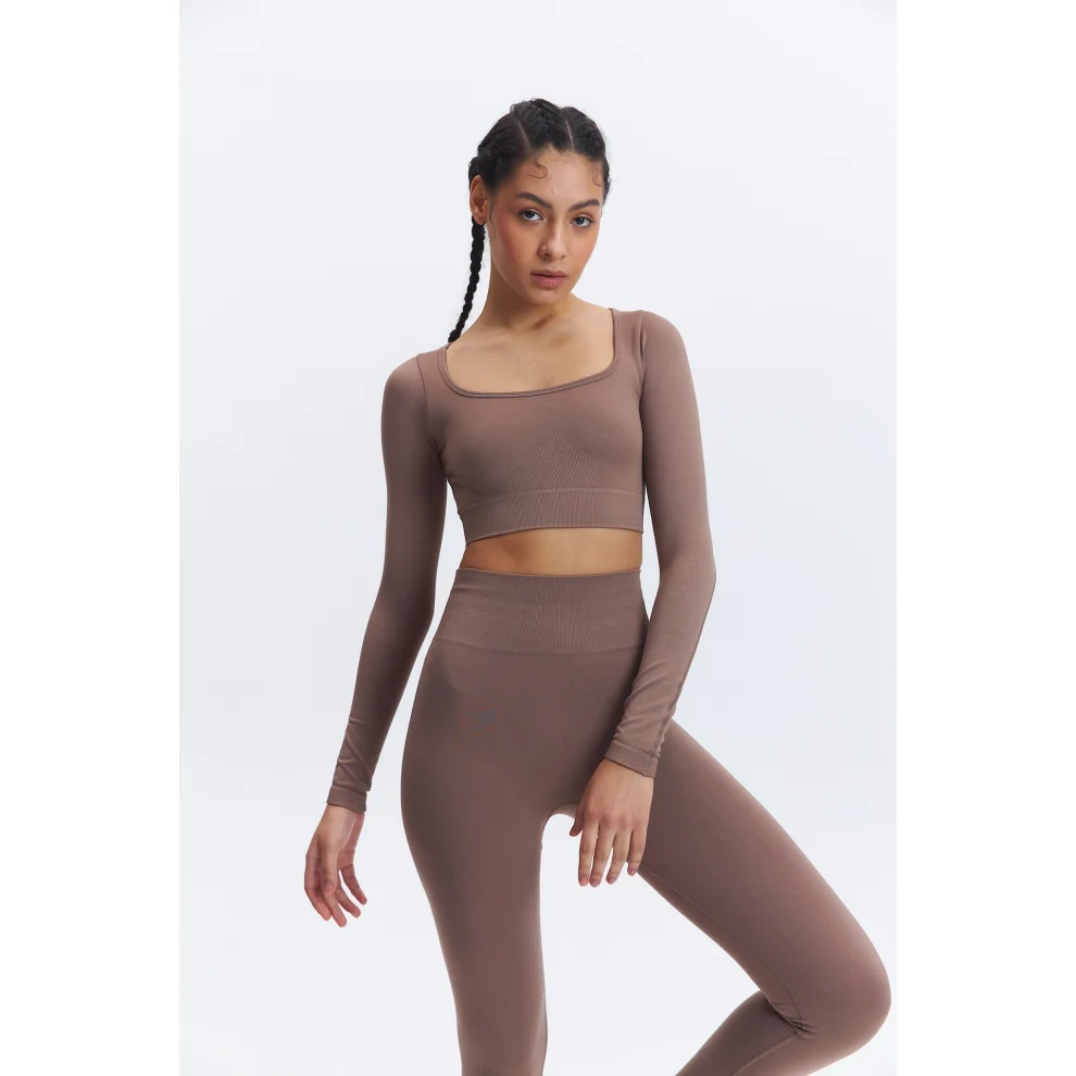 SimpleCo Clothes - Akasha Seamless Long Sleeve Yoga Bra