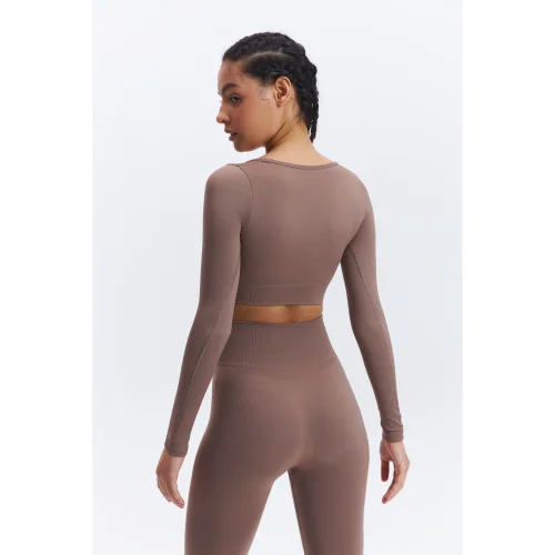 SimpleCo Clothes - Akasha Seamless Long Sleeve Yoga Bra