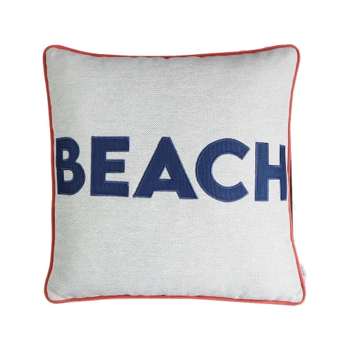 Boom Bastık - Beach Piko Embroidered Decorative Pillow