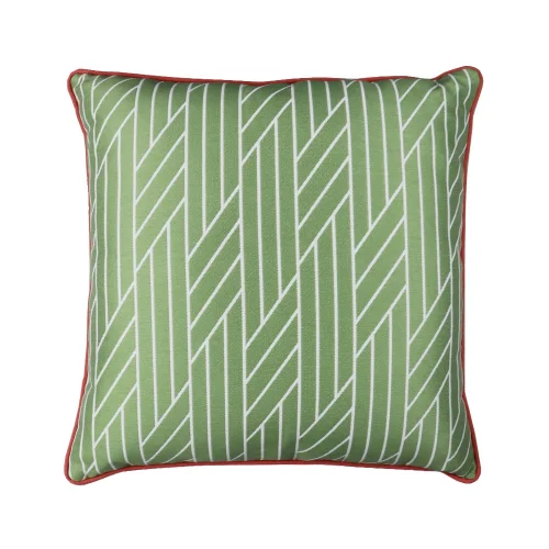 Boom Bastık - Line Patterned Corded Decorative Pillow