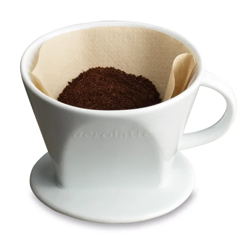 Aerolatte - Ceramic Coffee Filter, No. 2 Size, Porcelain, White