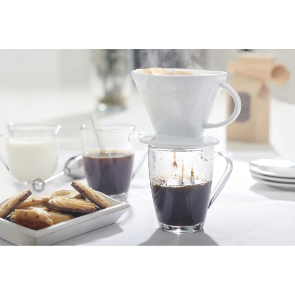Aerolatte - Ceramic Coffee Filter, No. 2 Size, Porcelain, White