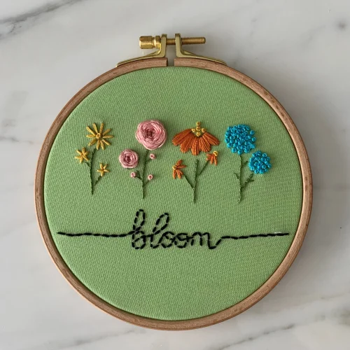 Granny's Hoop - Bloom Embroidery Hoop Art