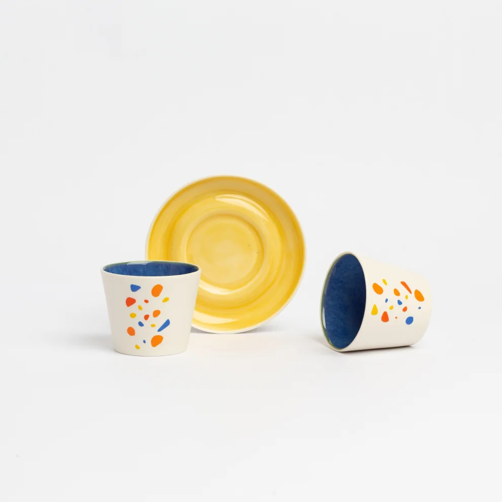 Yasemin Uğurlu Clay Works - Mila Terazzo Porcelain Espresso Cup