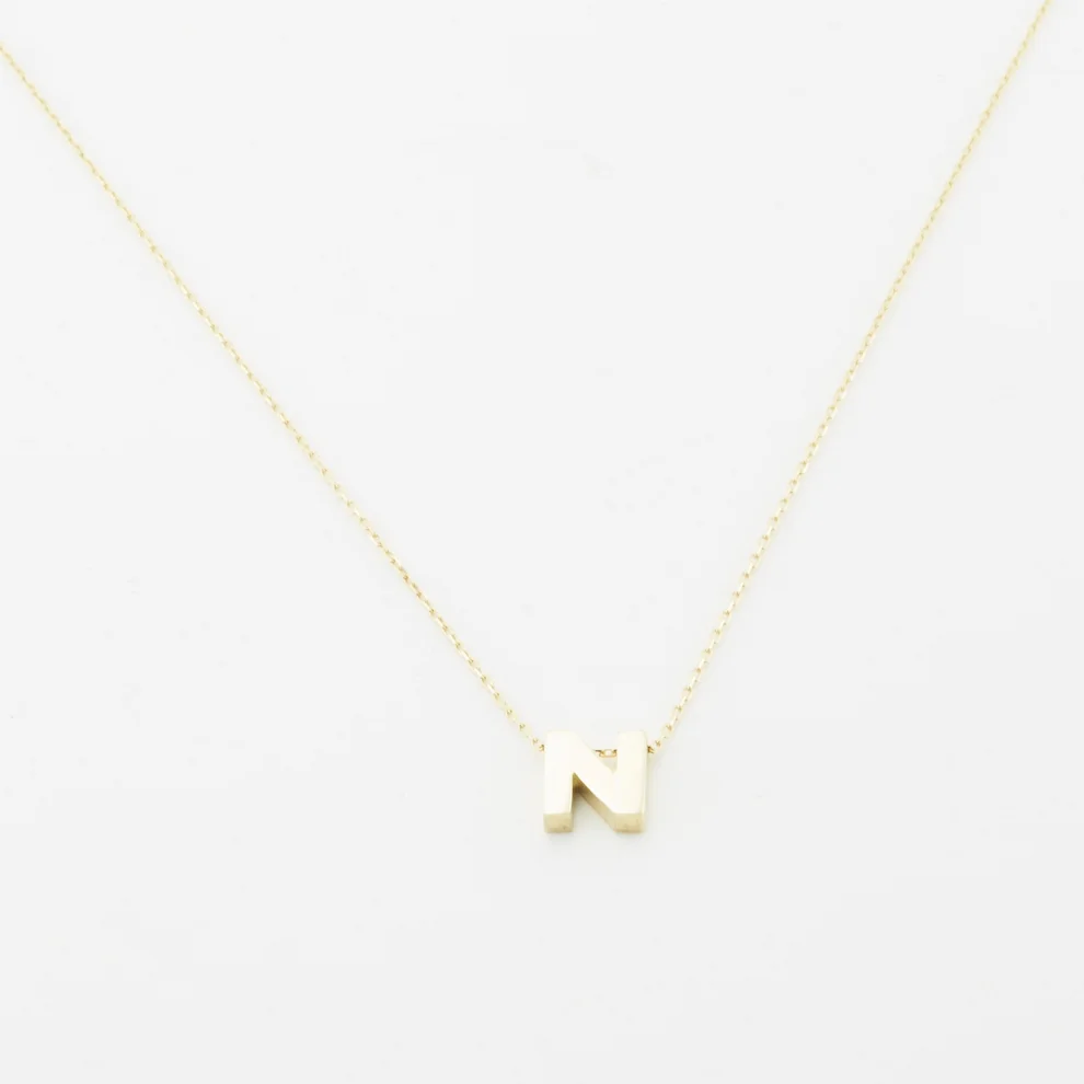 Small deals letter necklace