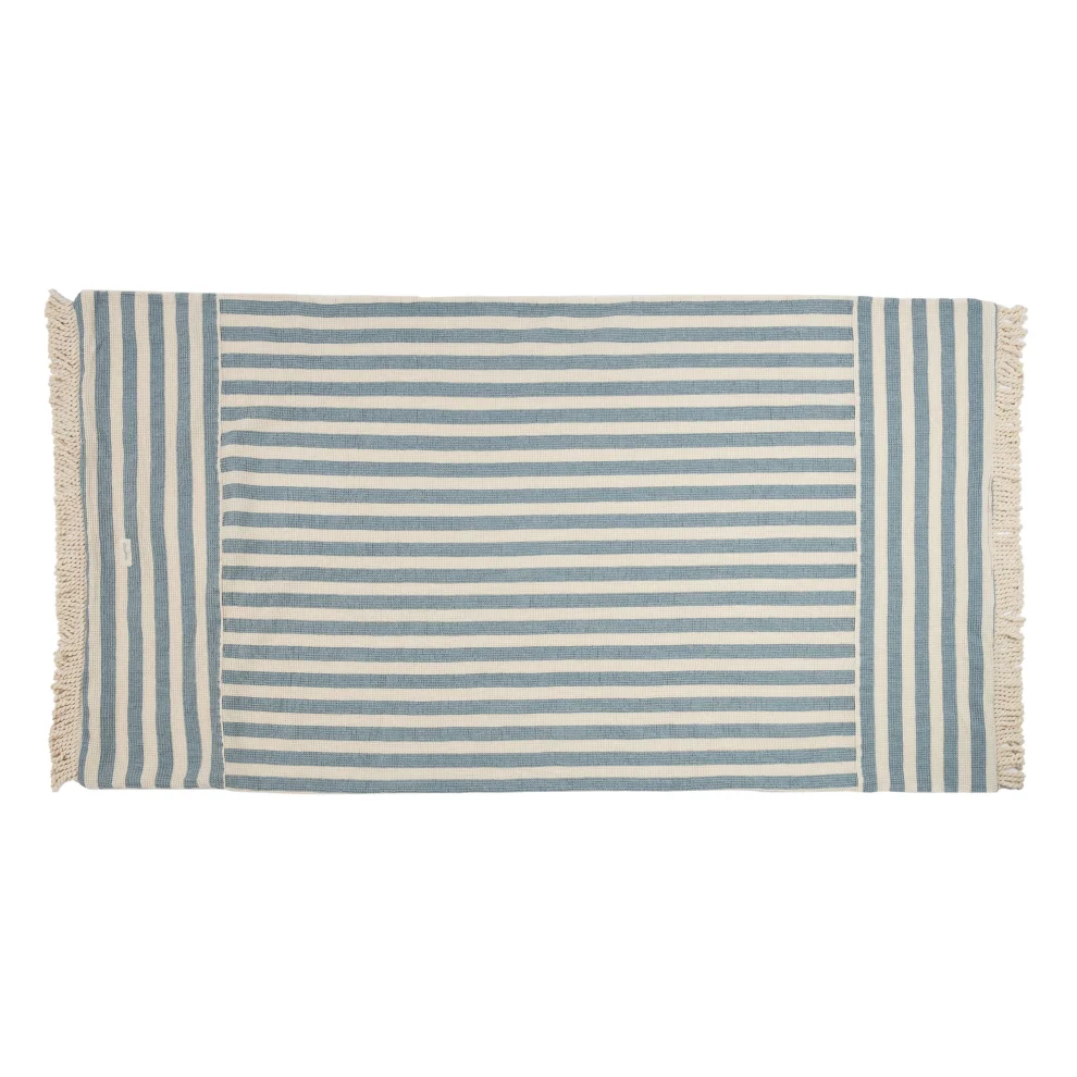 Nobodinoz - Portofino Beach Towel, Blue Stripes