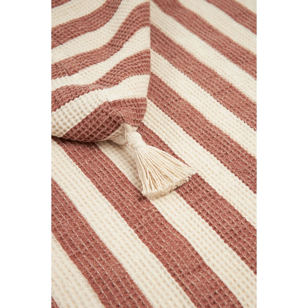 Nobodinoz - Rusty Red Stripes Portofino Poncho