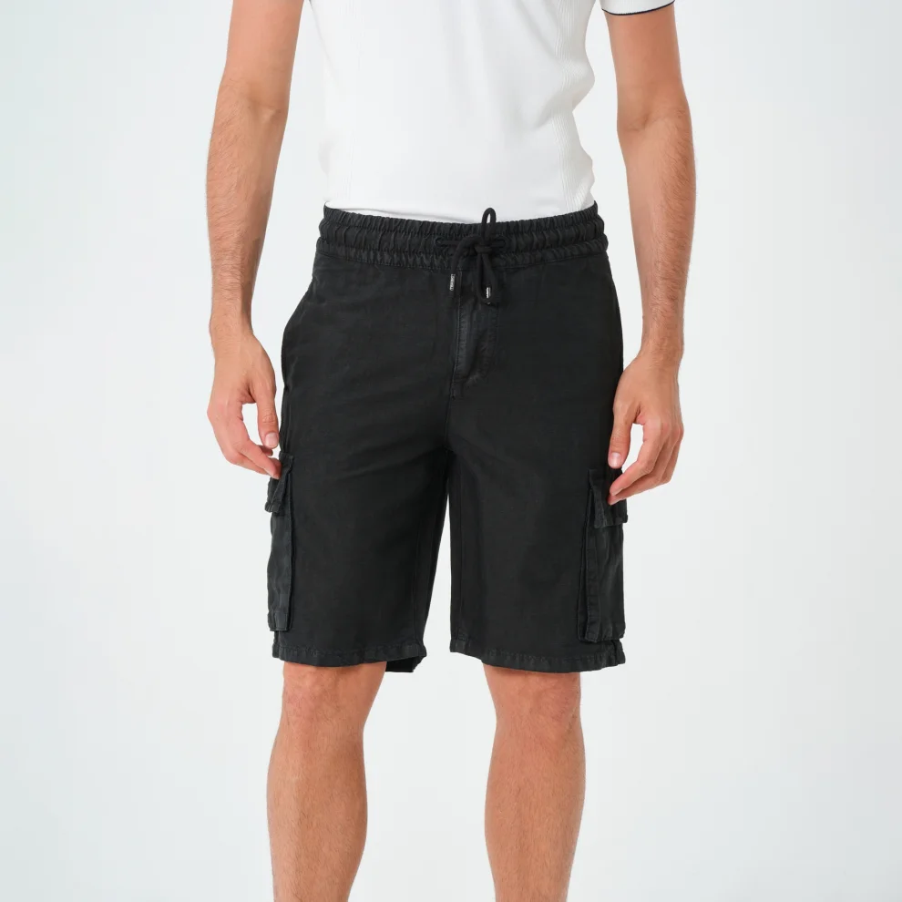 Tbasic - Cargo Pocket Linen Shorts