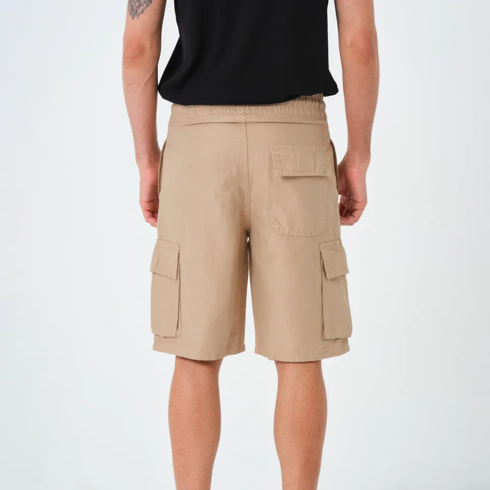 Tbasic - Cargo Pocket Linen Shorts