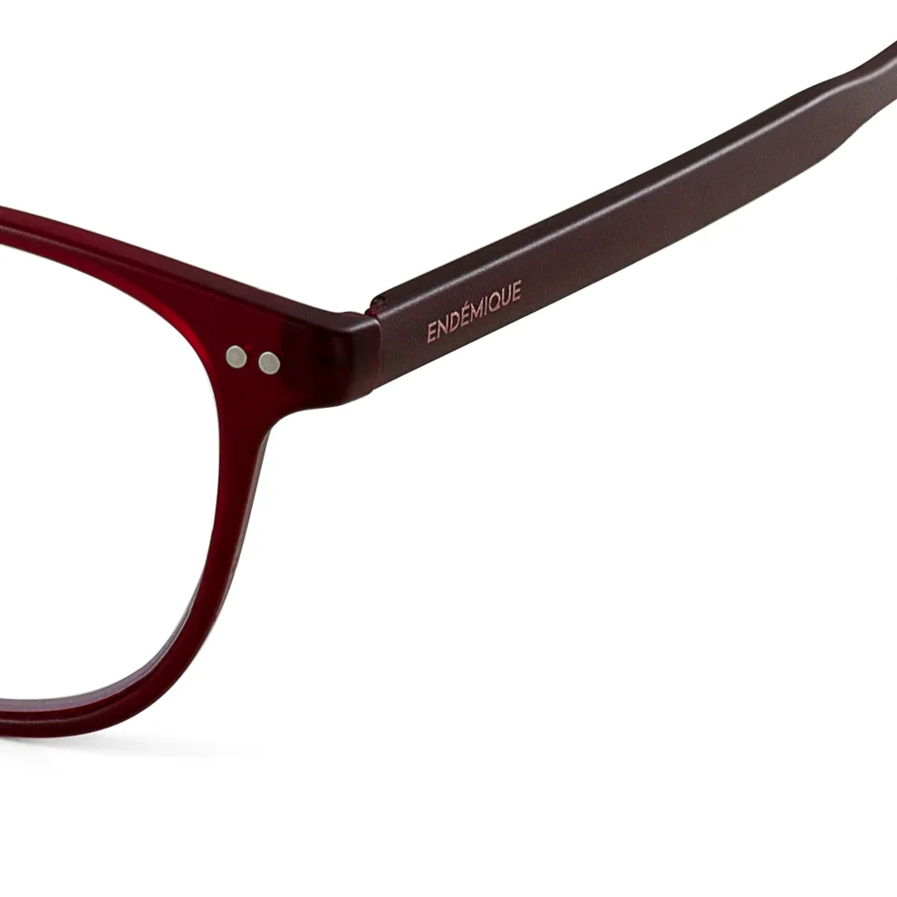 Endemique Studio - No 20 Anti-blue Matt Burgundy Screen Glasses