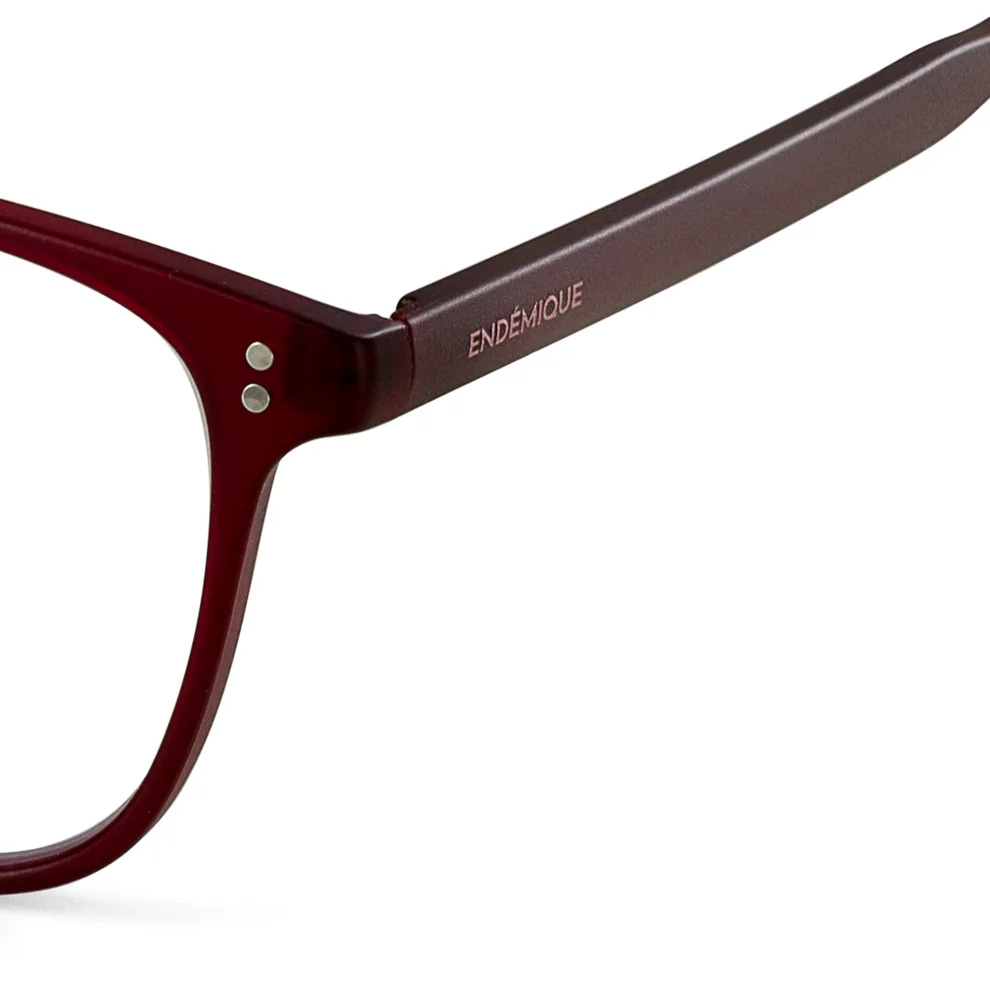 Endemique Studio - No 40 Anti-blue Matt Burgundy Screen Glasses