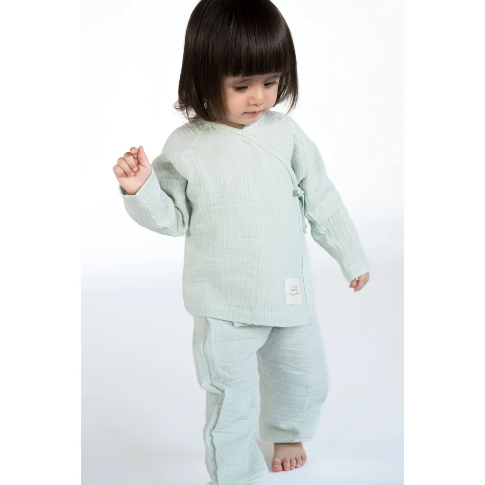 Little Gusto - Organic Cotton Muslin Double Breasted Baby Suit