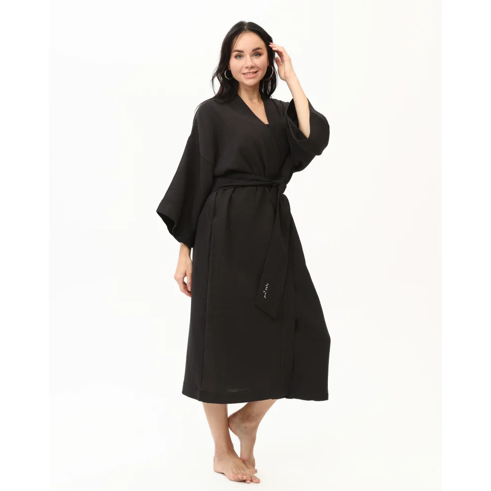 Pinuts - Cotton Long Oversize Unisex Kimono Short Set