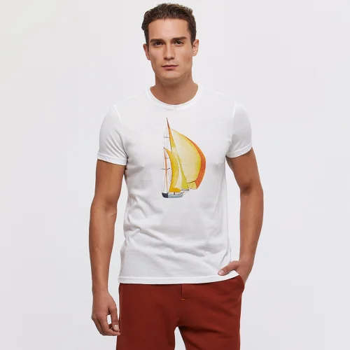 Port Royale	 - Santorini Sail Printed T-shirt