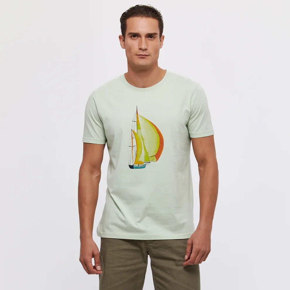 Port Royale	 - Santorini Sail Printed T-shirt