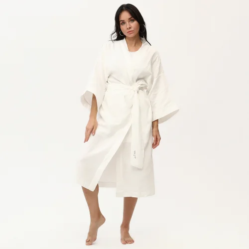 Pinuts - Pamuk Uzun Geniş Kalıp Unisex Kimono Şort Takım