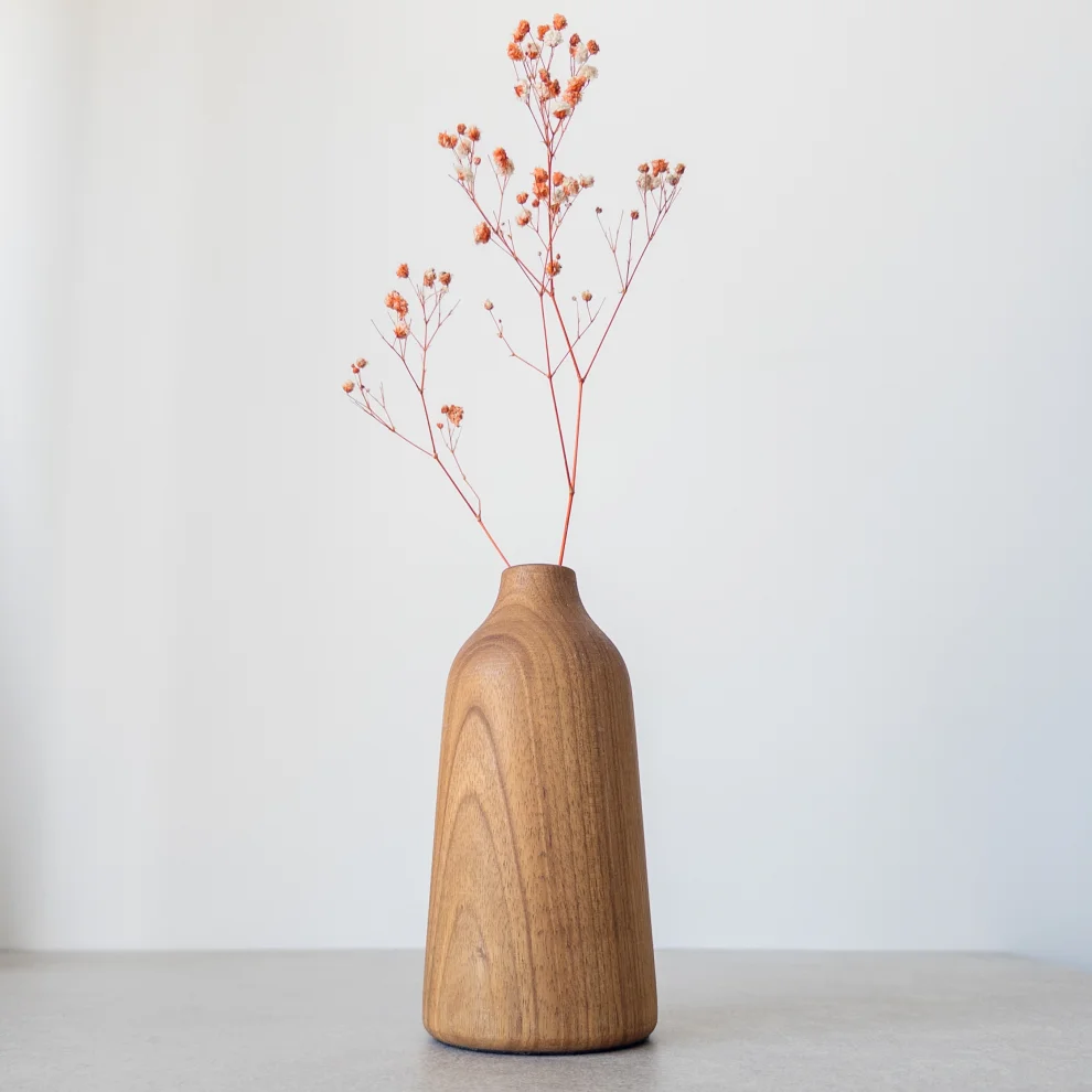 Foia - Line Wooden Vase Set Of 2