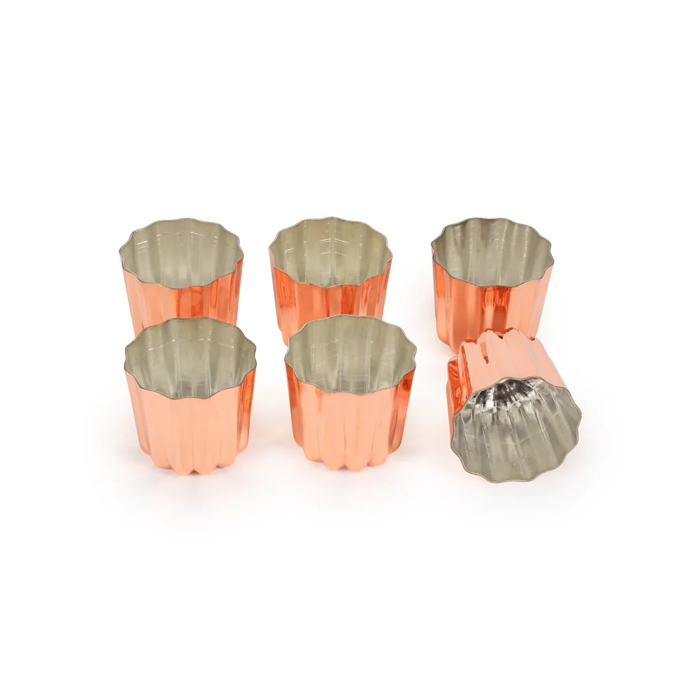 Gaia's Store - Canele Copper Cake Mold Set Of 6