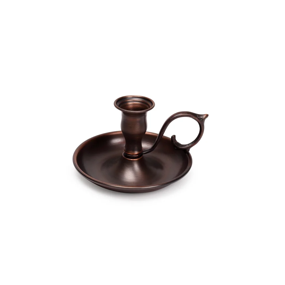 Gaia's Store - Oxidized Copper Hand Candlestick