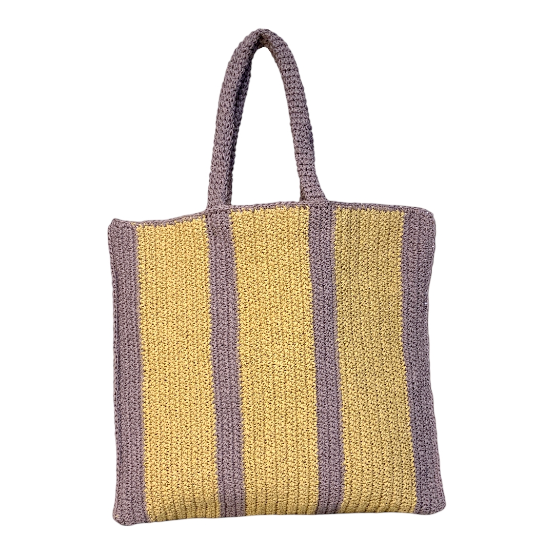 Striped Crochet Bag