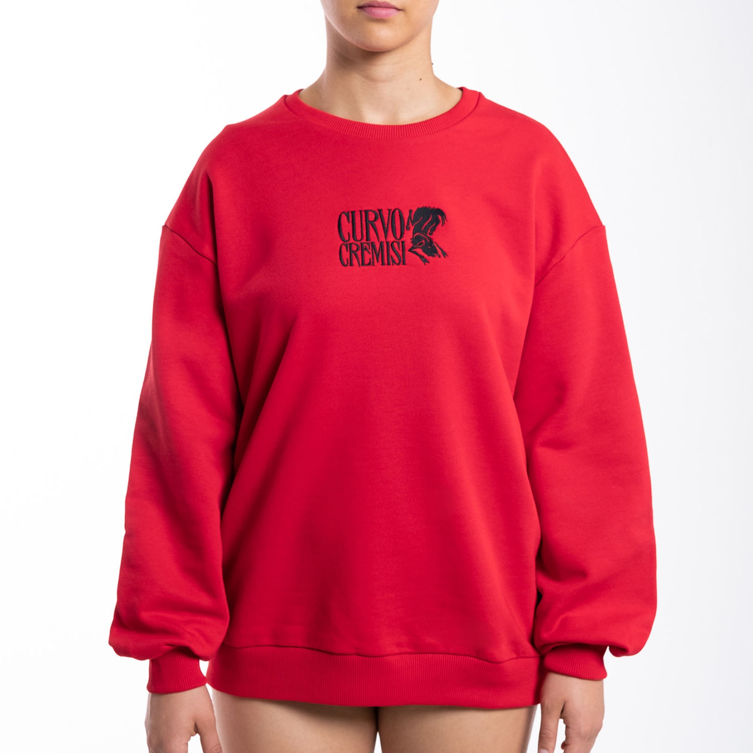 Oversize Nakışlı Sweatshirt