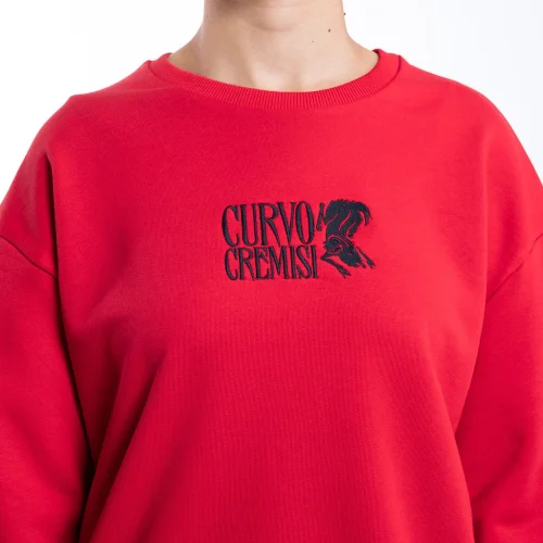 Curvo Cremisi - Oversize Sweatshirt