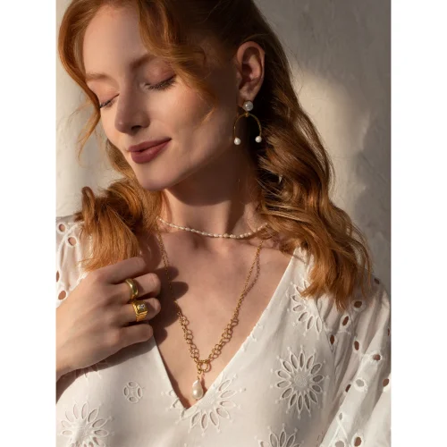 Linya Jewellery - Dela Baroque Pearl Chain Necklace