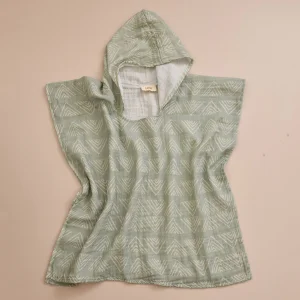 Organic Muslin Poncho - Sage