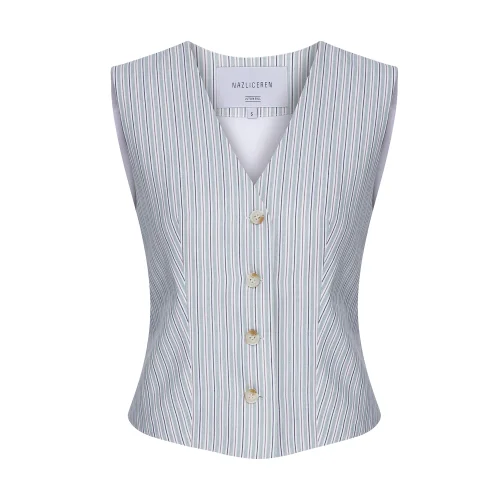 Nazlı Ceren - Lyra Cotton Vest In Striped