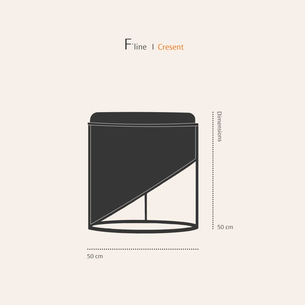 F Line Studio - Cresent Pouf