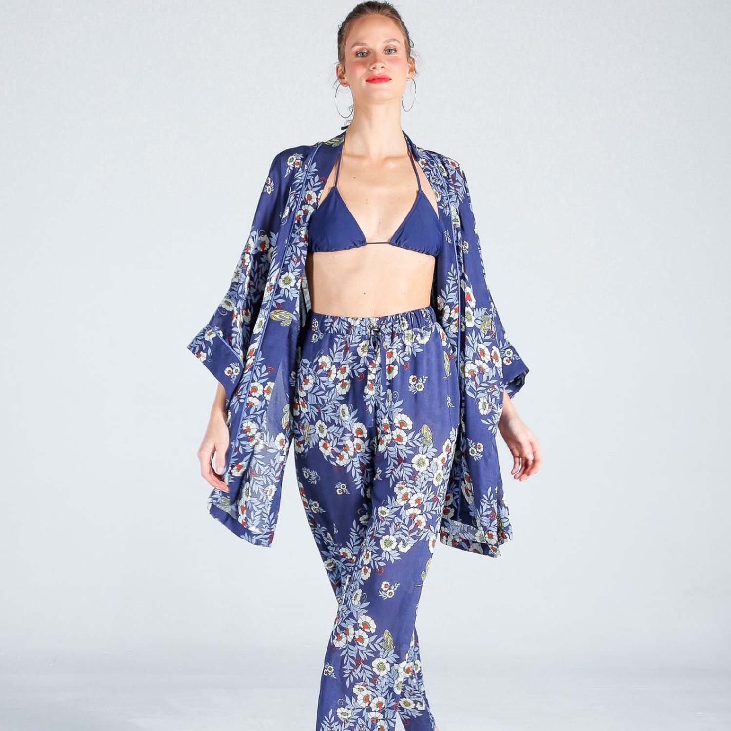 Joy Flower Indigo Pantolon