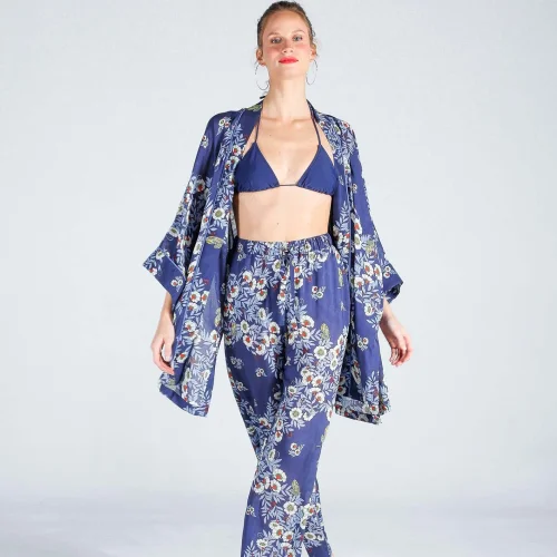 The Beach - Joy Flower Indigo Pants