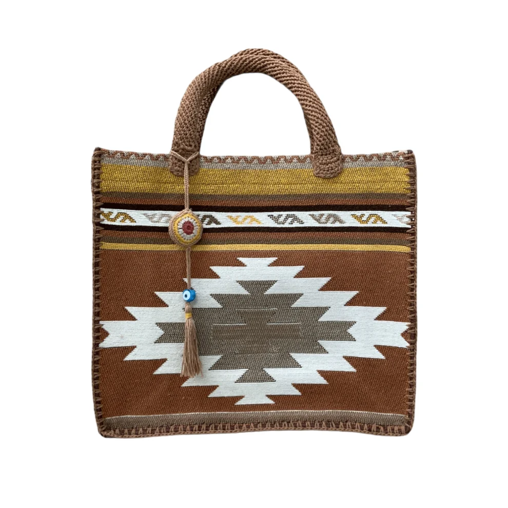 Cooperative Studio - Kilim Crochet Bag Brown | hipicon