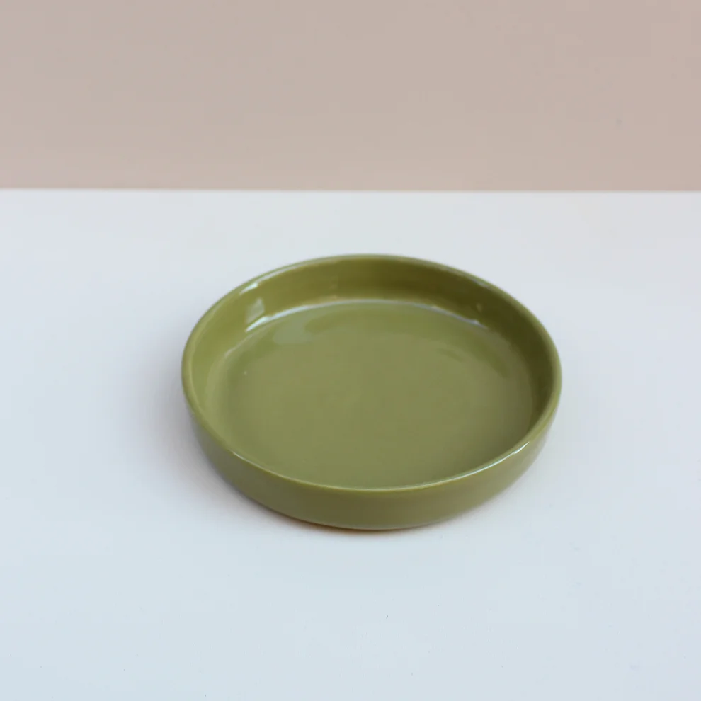 GA Ceramic - Small Olive Green Plate