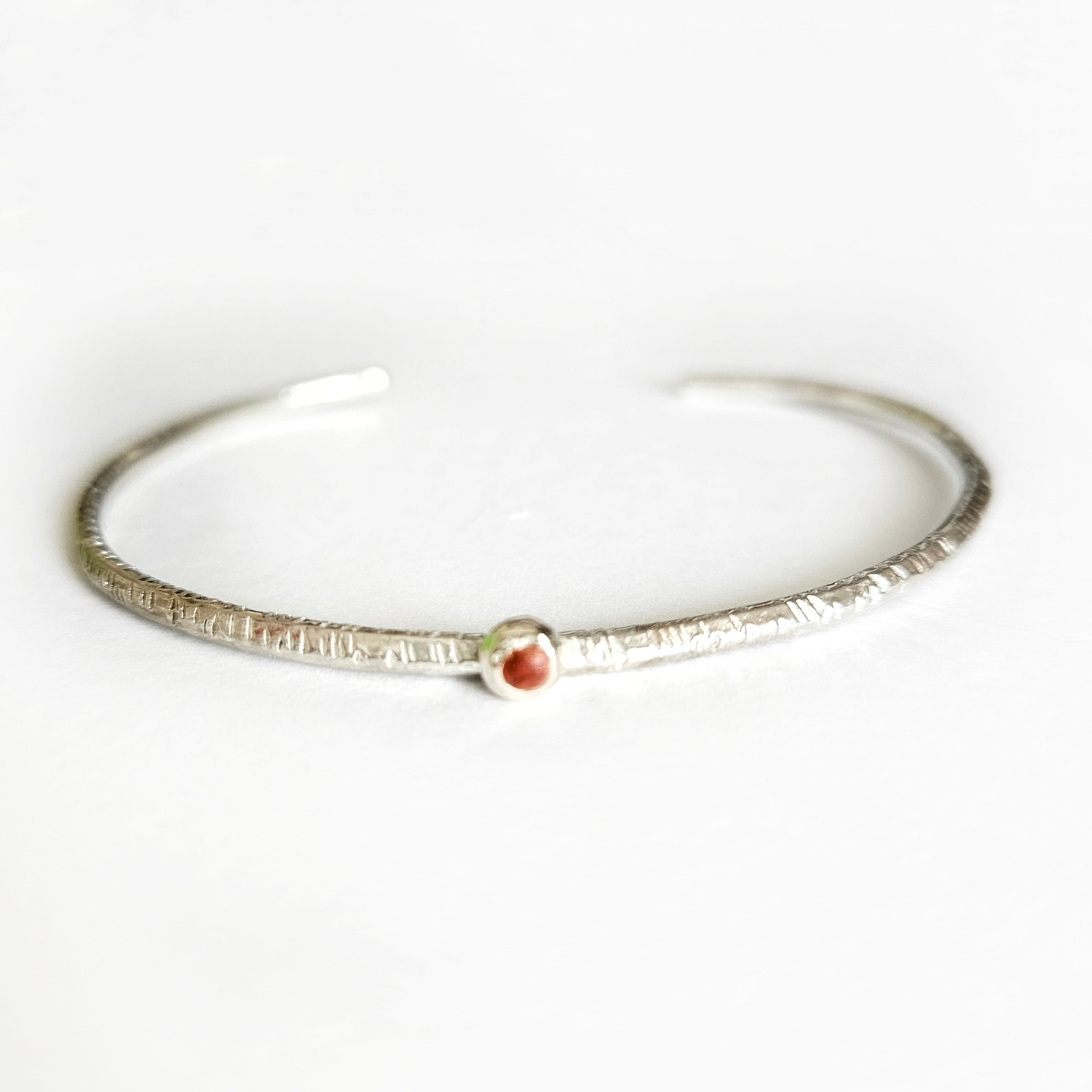 Minimal Enameled Cuff Bracelet