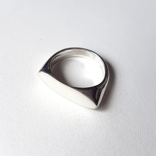 Pik Takı Tasarımı - Oval Flat  Top Ring