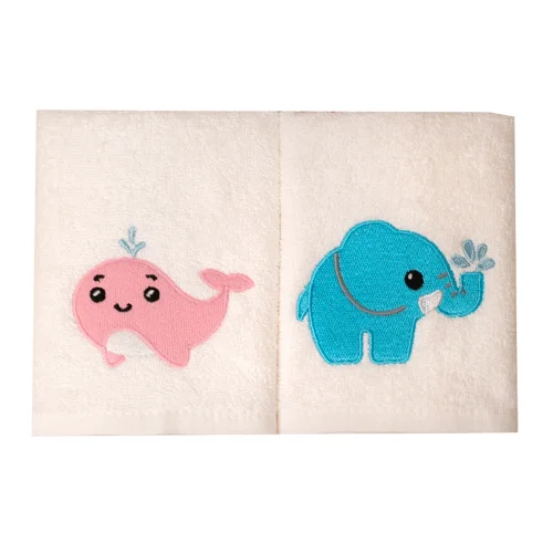 Happy Hands - Elephant - Whale Kids Towels