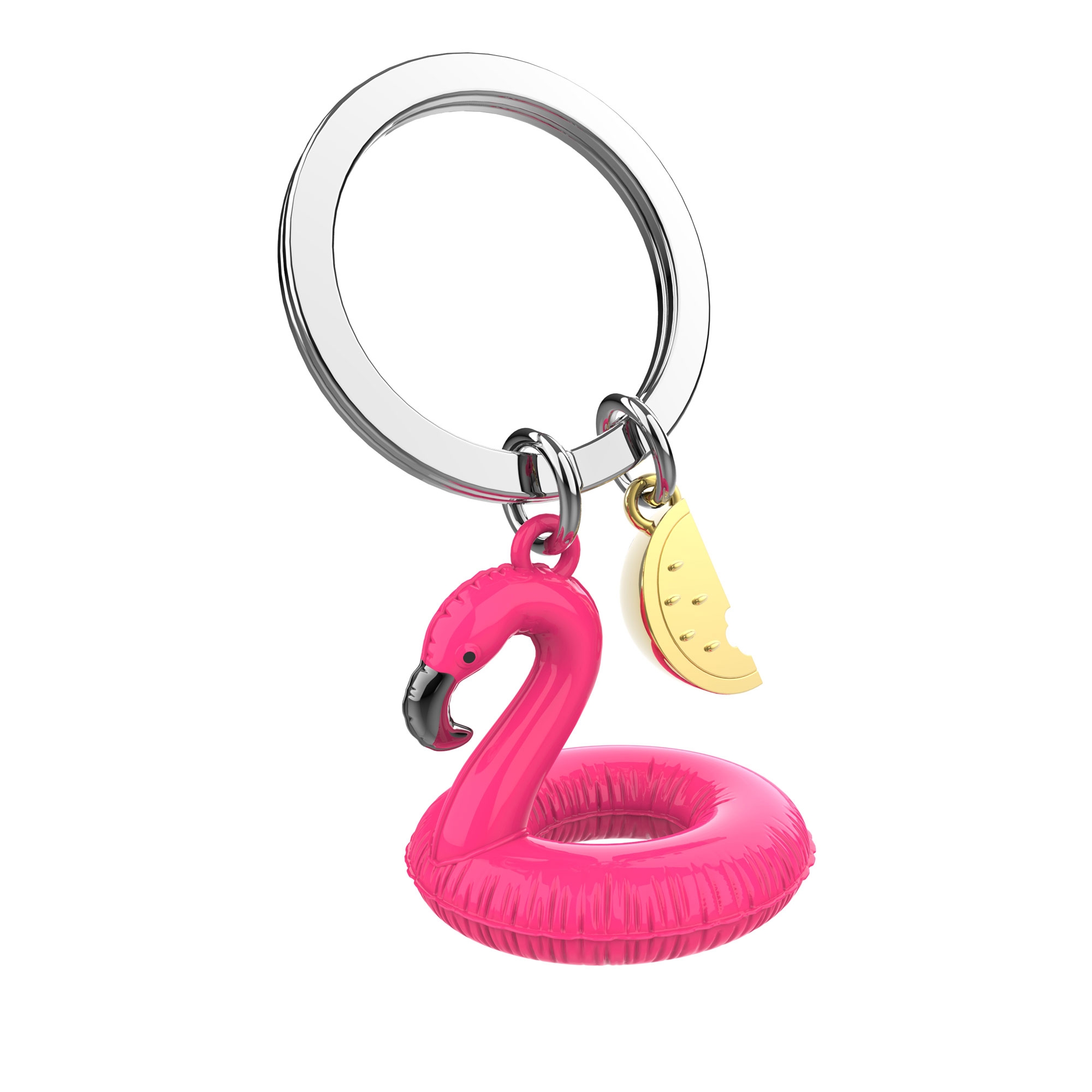 Power data store line keychain flamingo