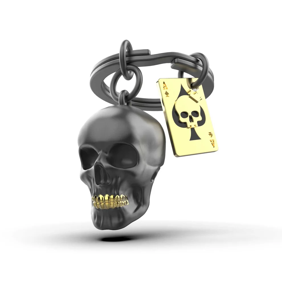 Skull and crossbones keychain sale