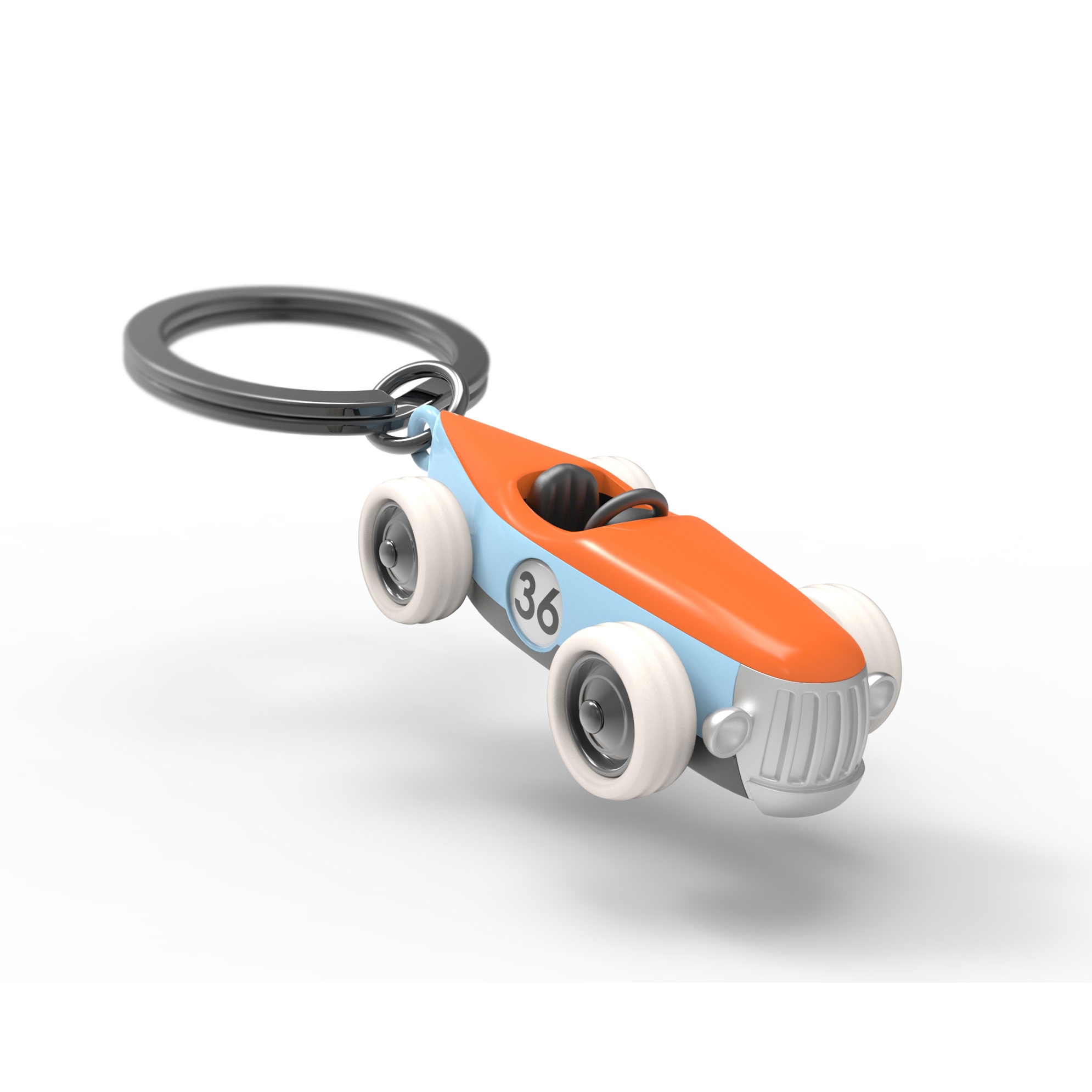 Metalmorphose Vintage Race Car Keychain hipicon