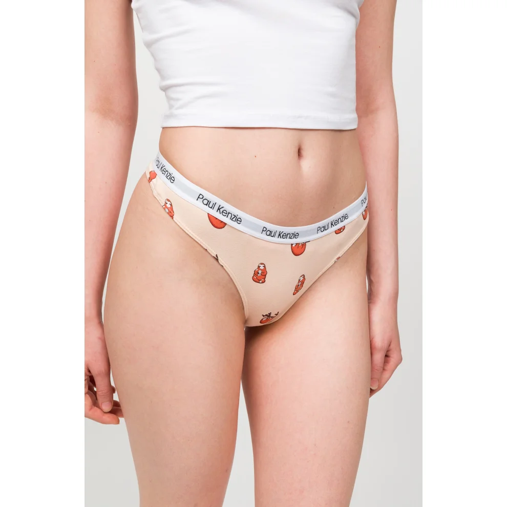Paul Kenzie - Patterned Women's String Panties - Couple Collection Lazy