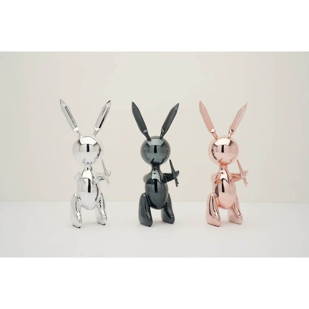 Jeff Koons  Jeff Koons - Balloon Rabbit XL Silver - Studio