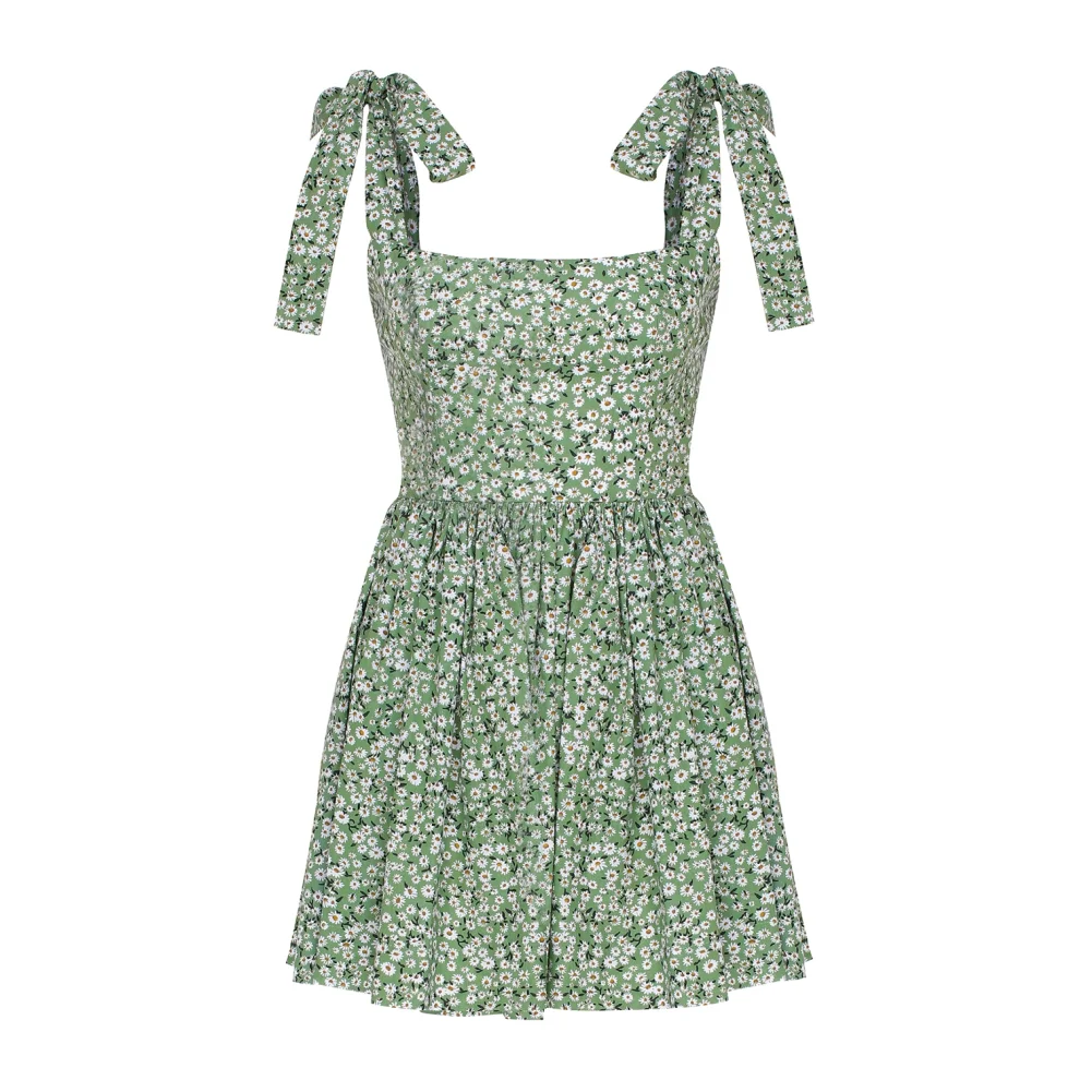 H and m green best sale floral dress