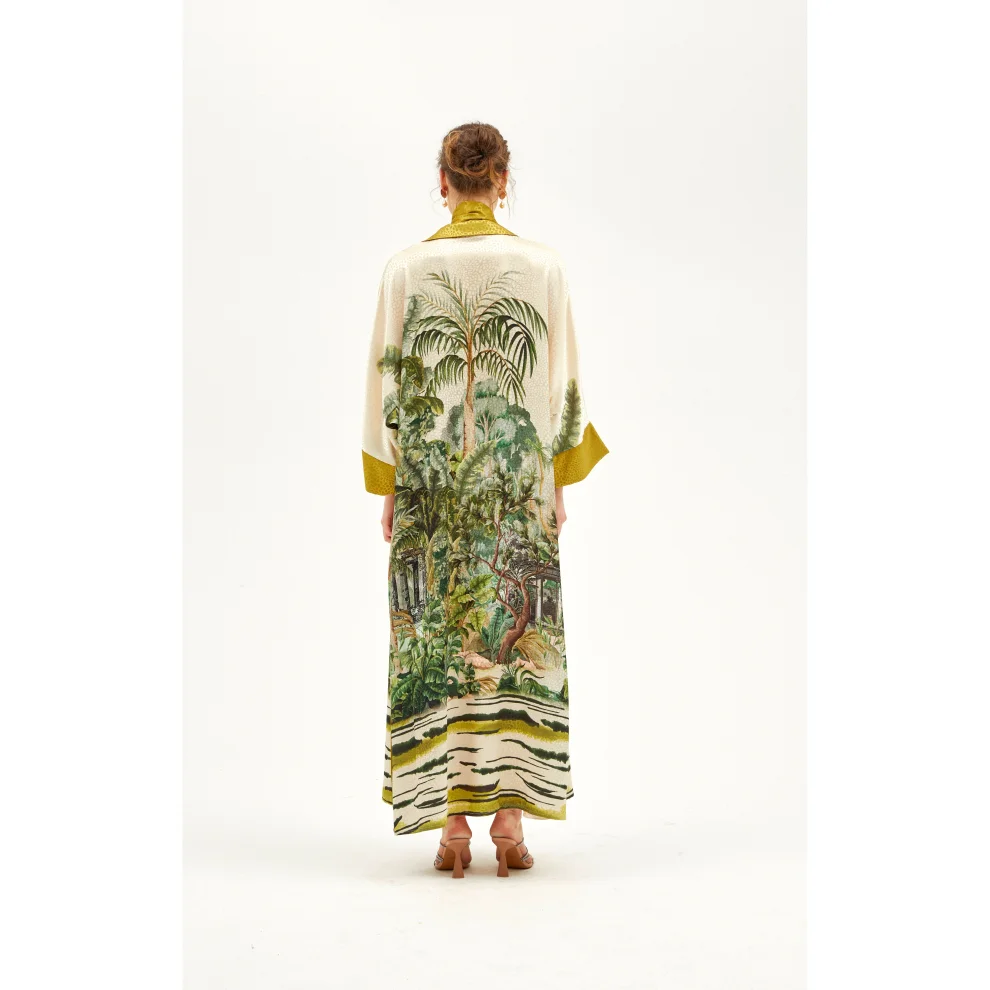 PILEA - Moorea Jacquard Long Dressing Gown